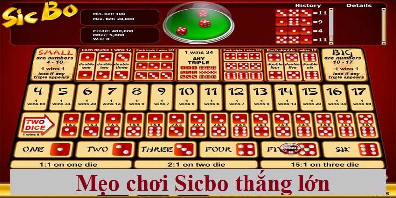 Mẹo chơi Sicbo thắng lớn